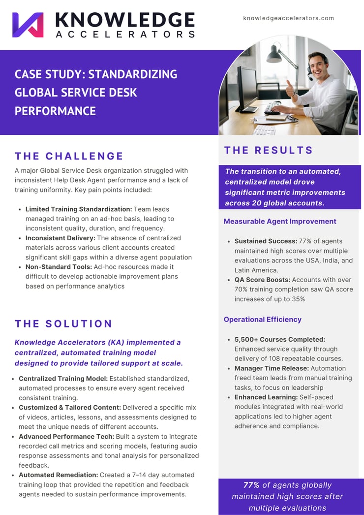 CASE STUDY STANDARDIZING GLOBAL SERVICE DESK PERFORMANCE (2)