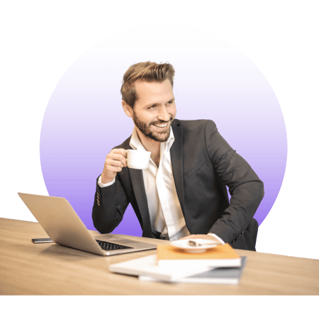 man working on laptop