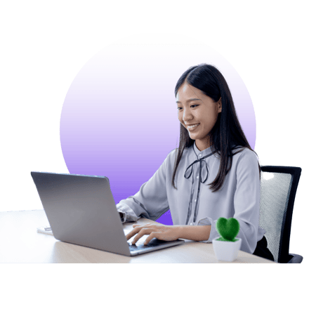 woman using computer applications