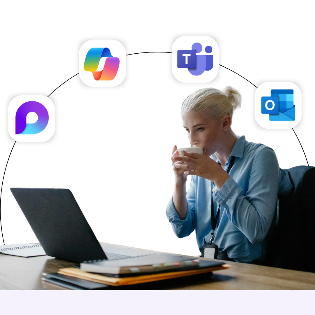 woman working on software training